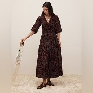 Banana Republic The White Lotus Cotton Wrap Dress sie M Tall